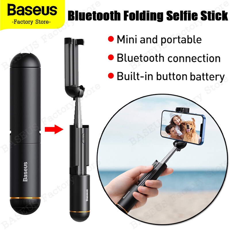 Gậy chụp ảnh, Gậy selfie bluetooth Baseus Mini Folding Selfie Stick siêu nhỏ gọn tiện lợi và đẳng cấp