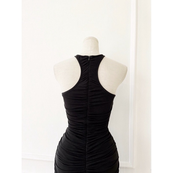 Đầm body nhún con sâu