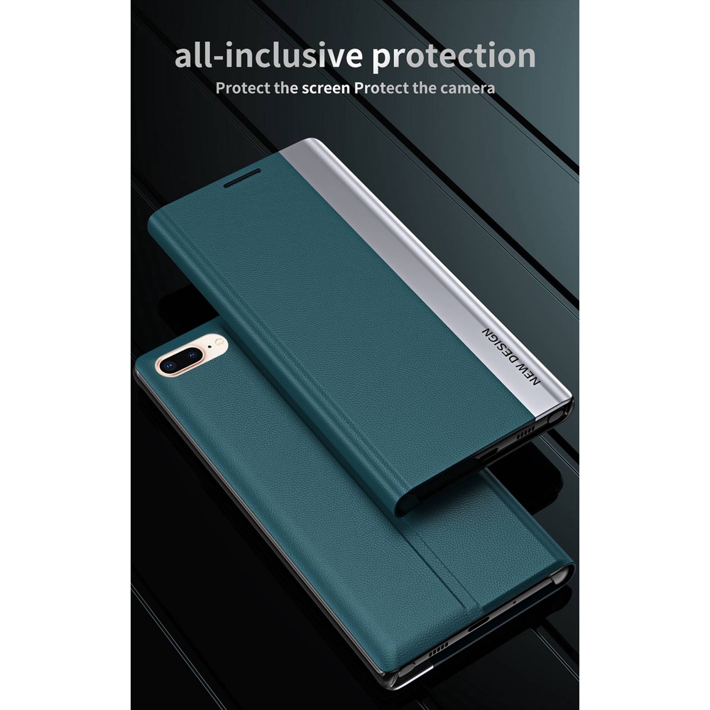 Bao Da Điện Thoại Chất Liệu Pu Nắp Gập Từ Tính Kiêm Giá Đỡ Thích Hợp Cho Iphone 8 7 6 6s Plus I8 I7 I6 I6s