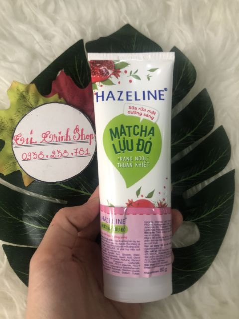 [hàng khuyến mãi ] Sữa Rửa Mặt Sáng Da Hazeline Matcha - Lựu Đỏ 80g