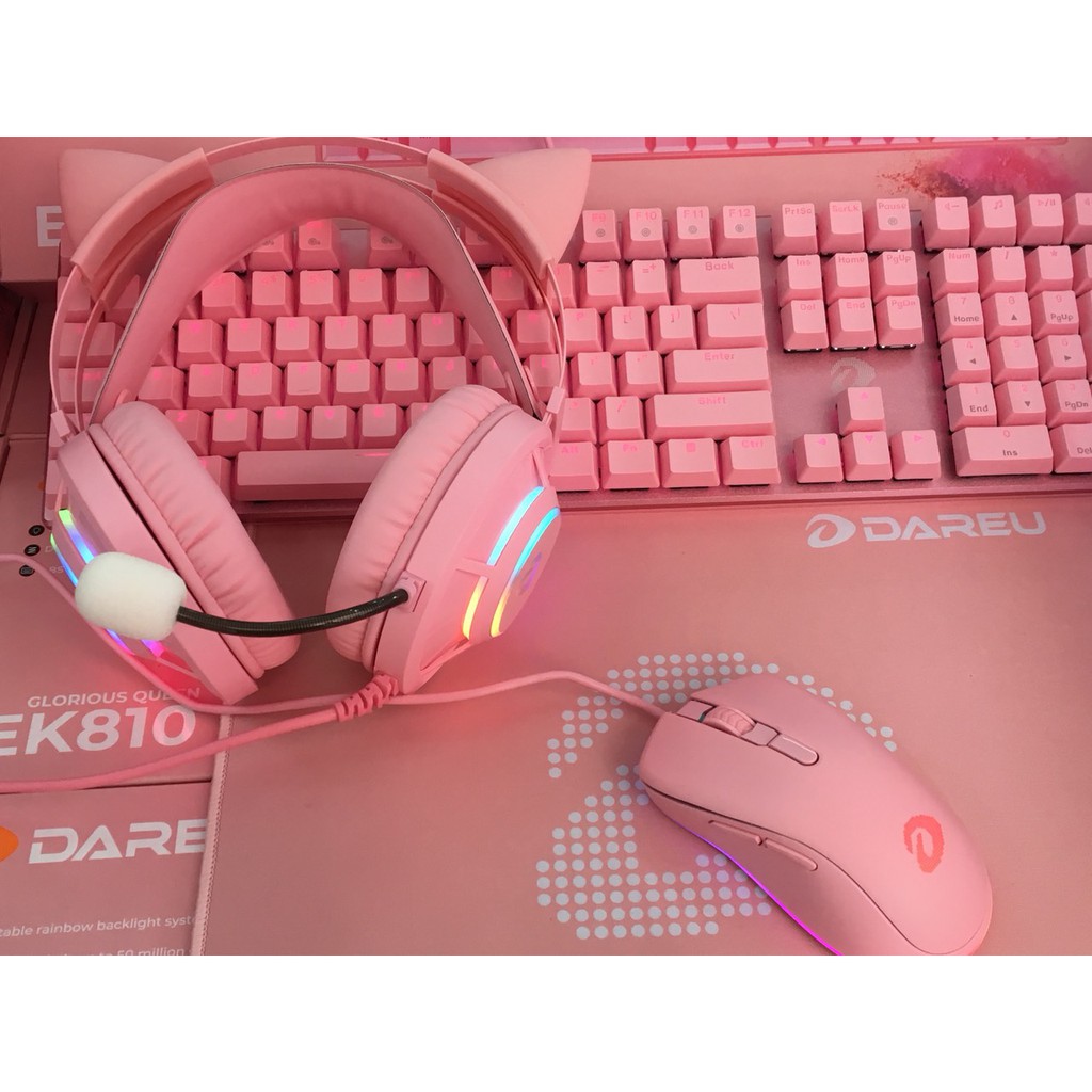 Bàn phím cơ màu hồng DAREU EK810 - Led Pink - Bàn Phím Gaming Chính Hãng- Máy Tính TT