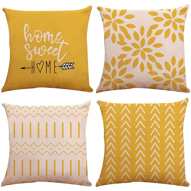 Vỏ Gối Tựa Lưng Ghế Sofa 18X18 ern Bằng Vải Lanh Dùng Trang Trí Ngoài Trời