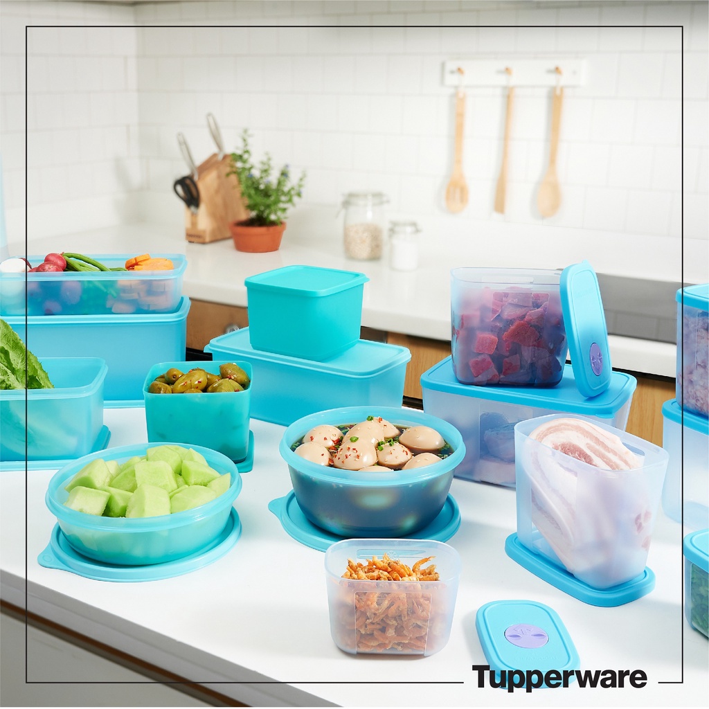 Siêu combo 16 hộp trữ đồ khô, tủ đông, tủ mát Tupperware chính hãng - Modern Set 16 món đựng full tủ lạnh Tết 2023