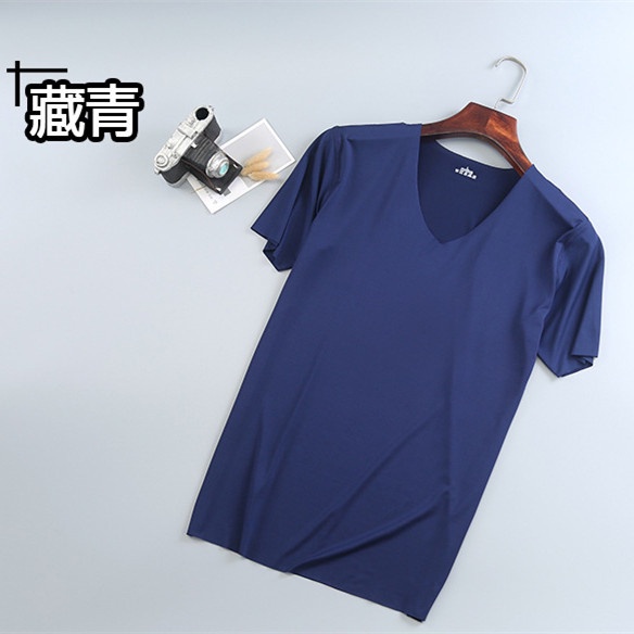 Áo Thun Tay Ngắn Cổ Chữ V Không Đường May Thời Trang Xuân Hè Cho Nam Size M-5XL