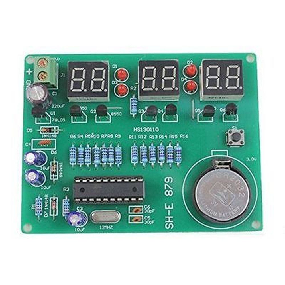 Mô Đun Đồng Hồ Điện Tử 9v-12v 6 Kỹ Thuật Số Có Đèn Led Dành Cho Trẻ Em