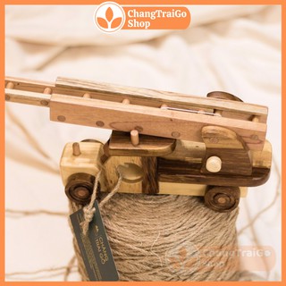 Đồ chơi gỗ Xe cứu hỏa kích thích sáng tạo, an toàn Chàng Trai Gỗ.
