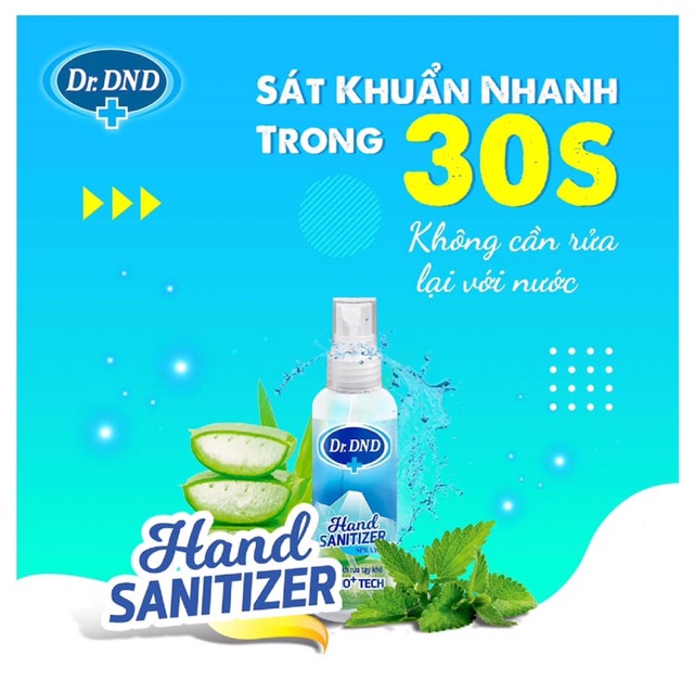 Nước sát khuẩn tay - dung dịch rửa tay Dr.DND 70ml | BigBuy360 - bigbuy360.vn