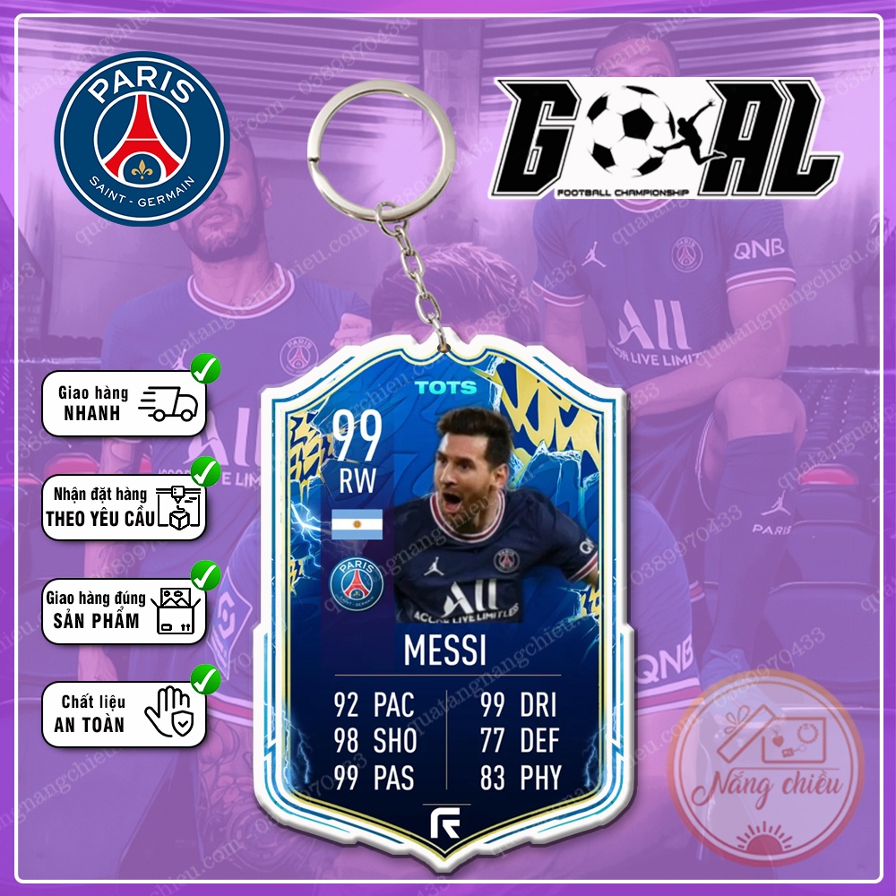 Móc khóa thẻ cầu thủ bóng đá  - Thiết kế với mọi cầu thủ ☘️MÓC KHÓA THẺ CẦU THỦ☘️
