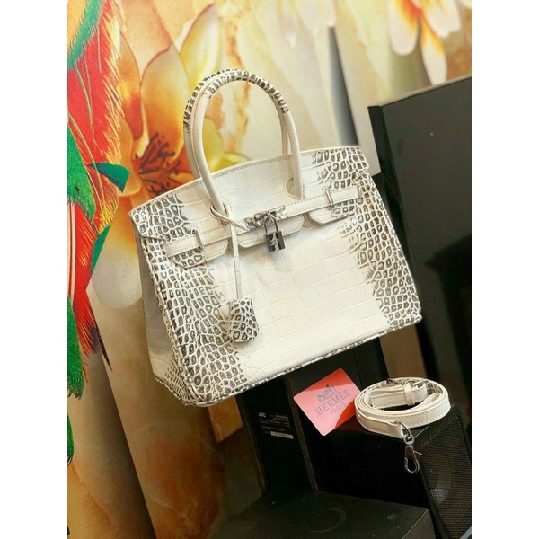 Túi H-M trắng bạch tạng cao cấp SZ 25