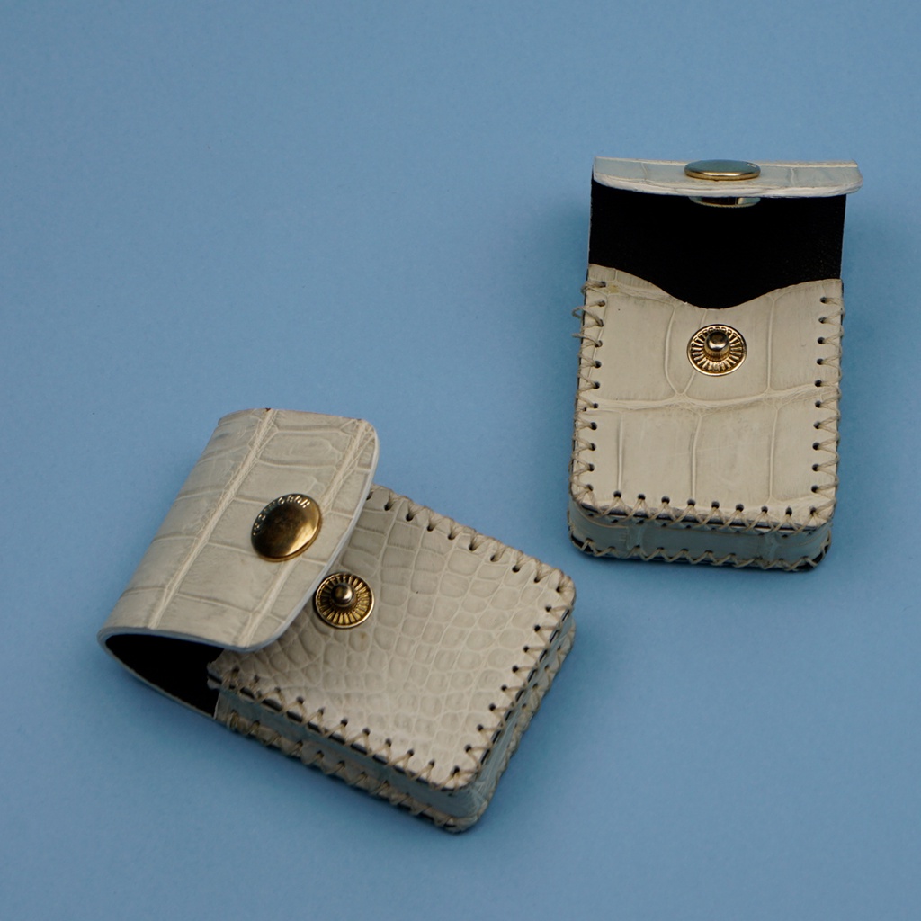 Bao Da Cá Sấu Zippo MrFour | Bao Da Cá Sấu Da Bụng Zippo