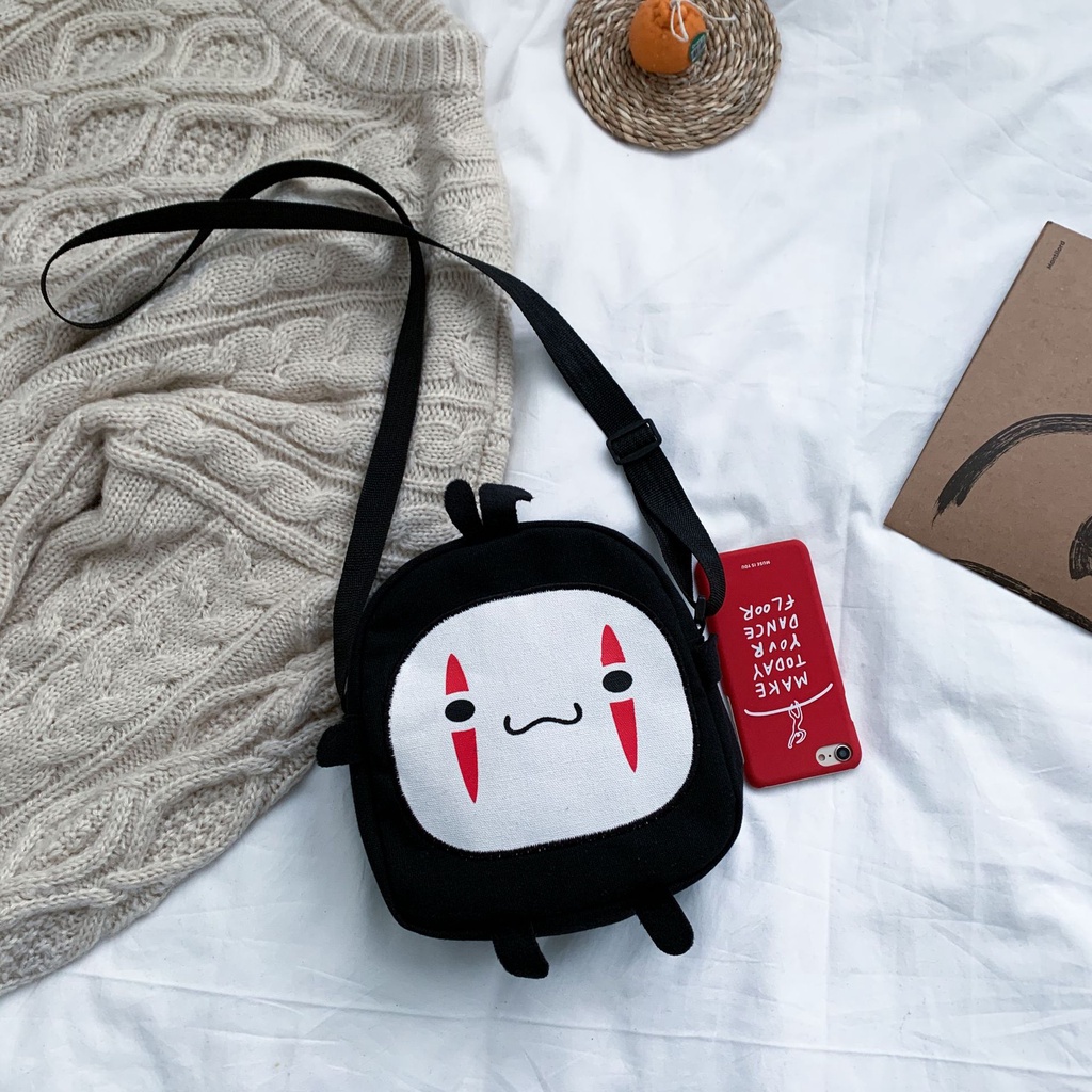 Túi Canvas Đeo Chéo Kiểu Dáng Dễ Thương Cho Nữ Sinh