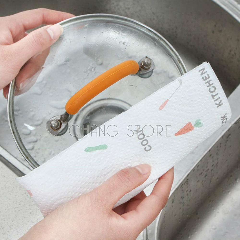 Cuộn Khăn Giấy Lau Bếp Đa Năng 80 Tờ Tái Sử Dụng Siêu Tiết Kiệm Làm Sạch Mọi Bề Mặt