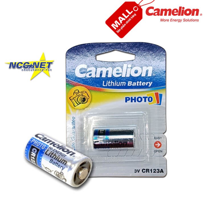 Pin máy ảnh Camelion Lithium CR123A chuẩn 3V