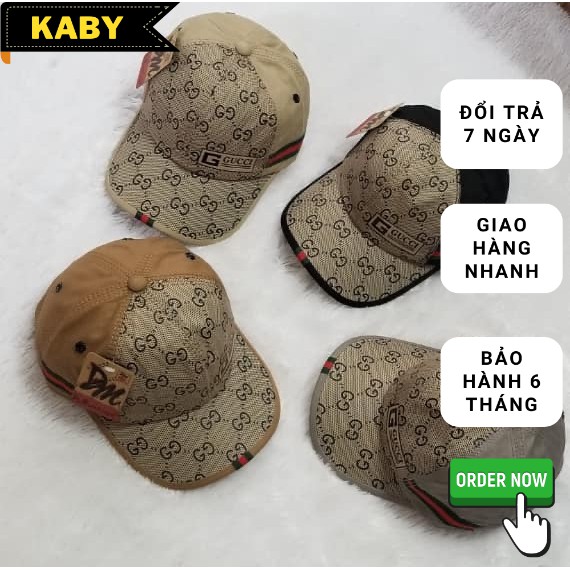 Mũ lưỡi trai ❤️ Nón kết thêu chữ G.U.C.C.I phong cách màu nâu nhạt form unisex nam nữ RD-NONKET011
