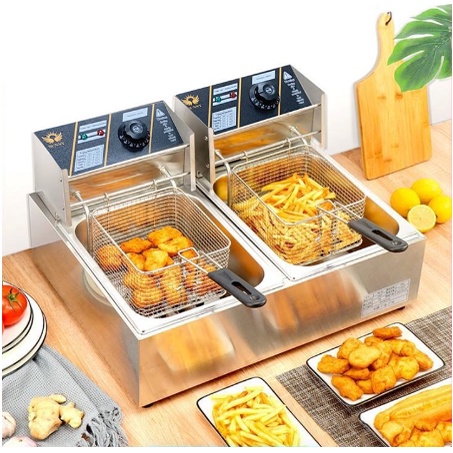 Bếp chiên nhúng điện đôi SUNNY Cao cấp 12L, Siêu bền ,Không hao dầu, tiết kiệm điện năng
