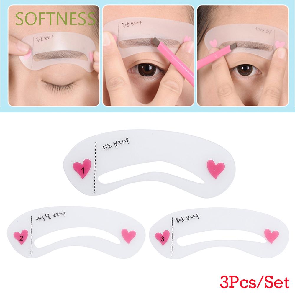 Set 3 khuôn kẻ lông mày có thể sử dụng lại 3 kiểu dùng tạo kiểu lông mày