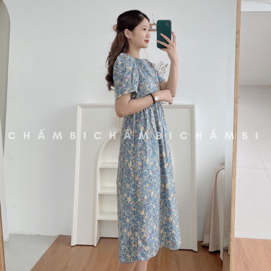 Đầm Hoa Nhí Dáng Babydoll Khóa Lưng Tay Bồng Dáng Lỡ Ngọt Ngào - V.065 | BigBuy360 - bigbuy360.vn