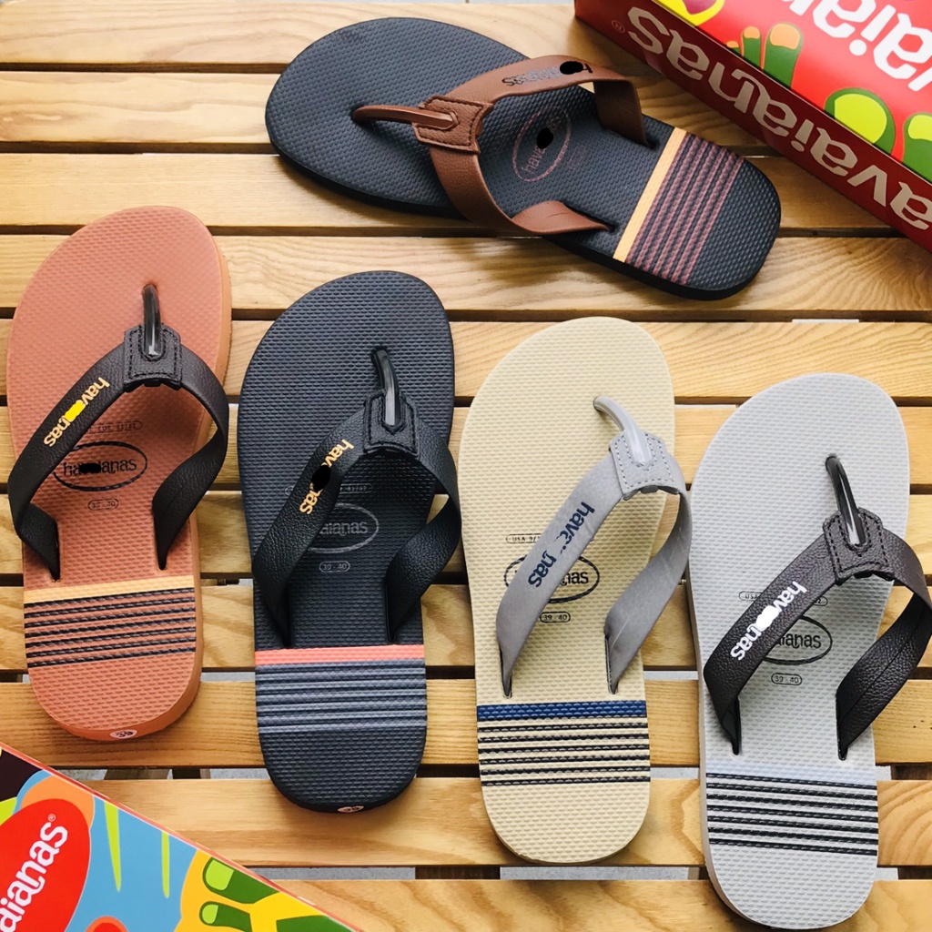 Dép Quai Da Havaianas Nam Dép Kẹp Quai Da Dép Tông Nam Havanas Hot Trend Tông Lào Cao Su Chống Trơn Thời Trang Cao Cấp