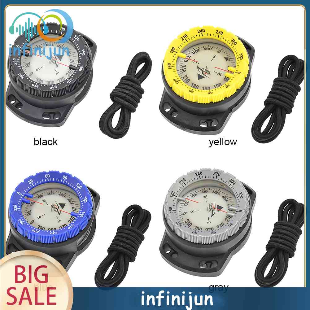 Đồng Hồ La Bàn Dạ Quang Chống Thấm Nước Hỗ Trợ Lặn Biển Cắm Trại Tiện Dụng