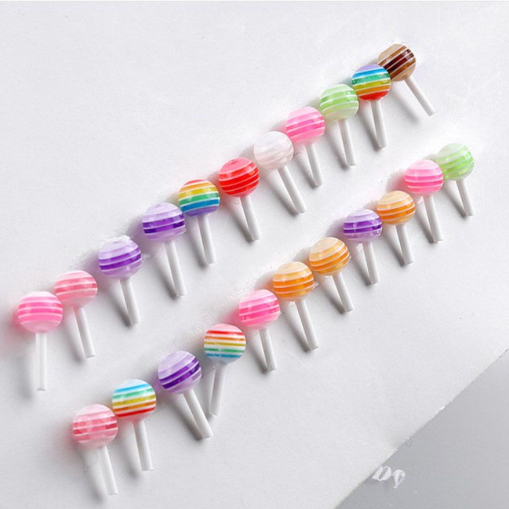 [Hàng mới về] Phụ kiện trang trí móng tay nghệ thuật hình que kẹo mút hoạt hình 3D dễ thương đáng yêu nhiều màu tùy chọn