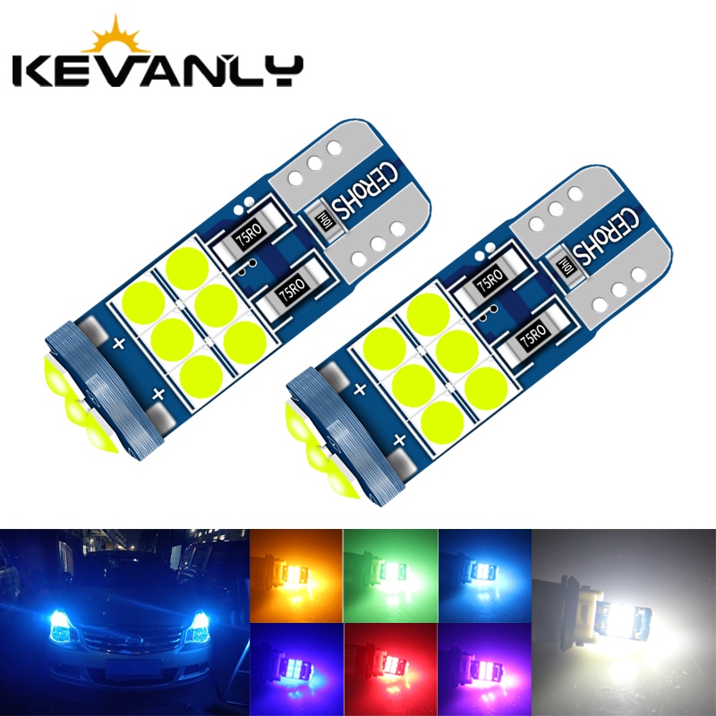 Đèn led KEVANLY t10 w5w 194 168 3030 15smd 12v mới dành cho biển số xe hơi