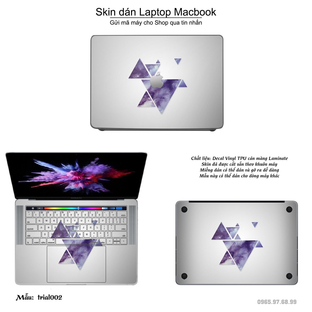 Skin dán Macbook mẫu Đa giác (đã cắt sẵn, inbox mã máy cho shop)