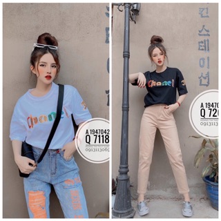 ÁO PHÔNG IN CHỮ CHÀ NEO SẮC MÀU