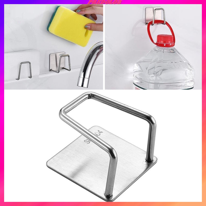 Kitchen Sponge Holder Kitchen Bathroom Sundries Organizers Brush Drainer Silver
