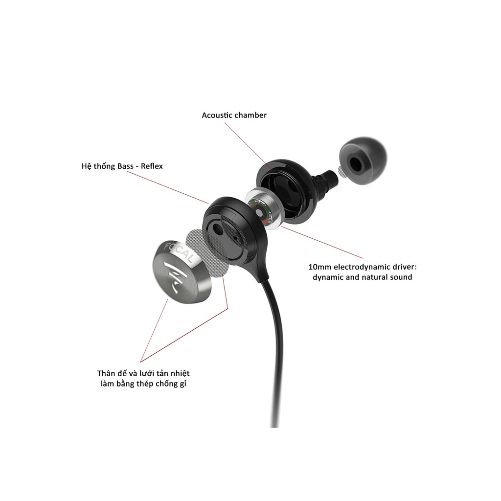 Tai nghe không dây FOCAL SPHEAR WIRELESS Hi-end có micro màu Purple