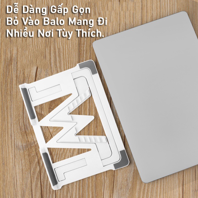 Giá Đỡ Laptop/Macbook/iPad Được Làm Bằng Nhựa ABS Cao Cấp Gấp Gọn, Điều Chỉnh Độ Cao Chắn Chắn, Giúp Tản Nhiệt Tốt | BigBuy360 - bigbuy360.vn