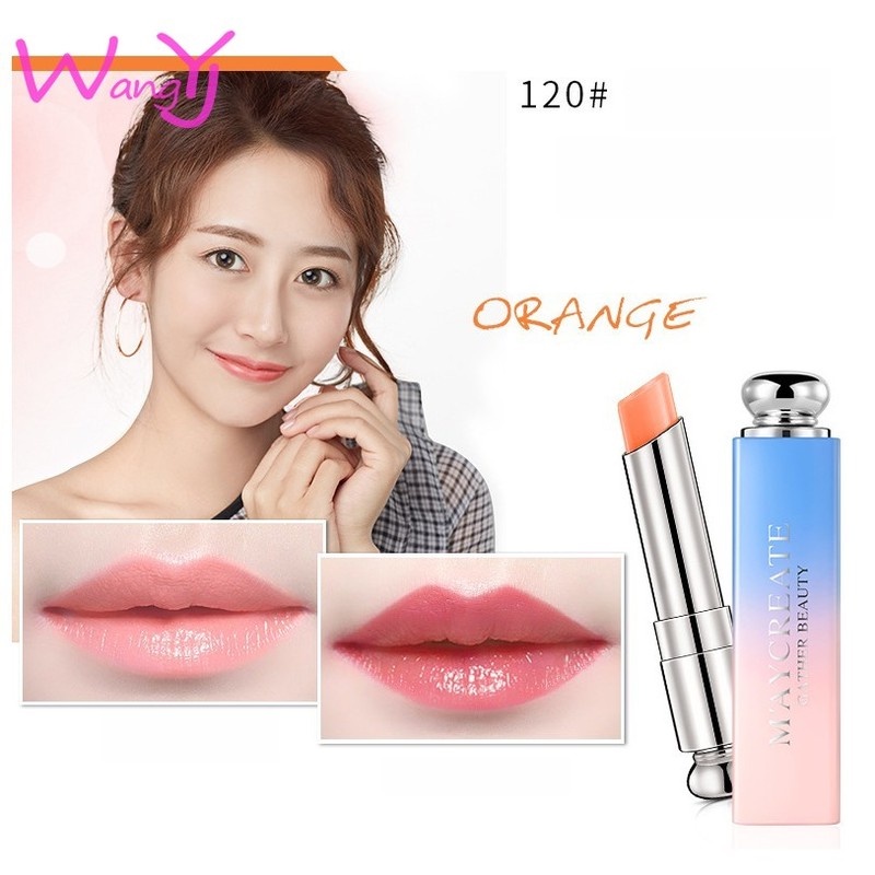 [Hàng mới về] Son môi dưỡng ẩm không thấm nước thay đổi màu sắc quyến rũ hợp thời trang