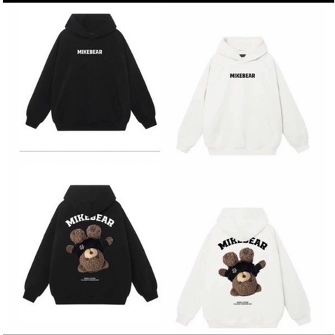 Áo Nỉ HOODIE ZIP MIKEBEAR MIKENCO, Áo Khoác Hoodie Dây Kéo Unisex Nam Nữ form Rộng oversize Nỉ Bông Cao Cấp