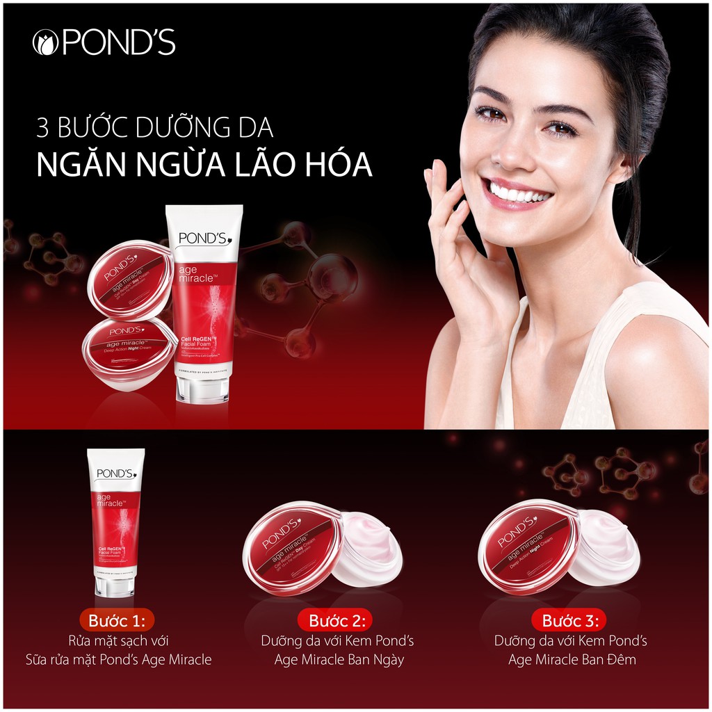 Sữa rửa mặt ngăn ngừa lão hóa Pond's Age Miracle 100ml