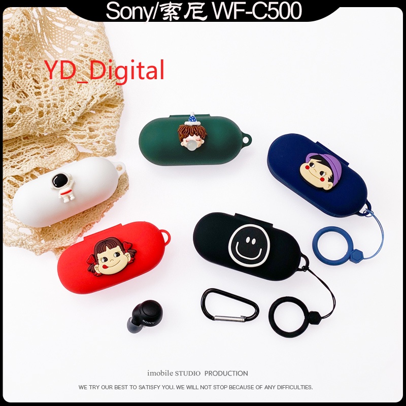 Vỏ Bảo Vệ Hộp Sạc Tai Nghe Bluetooth Sony WF-C500 Bằng Silicon Họa Tiết Hoạt Hình Dễ Thương