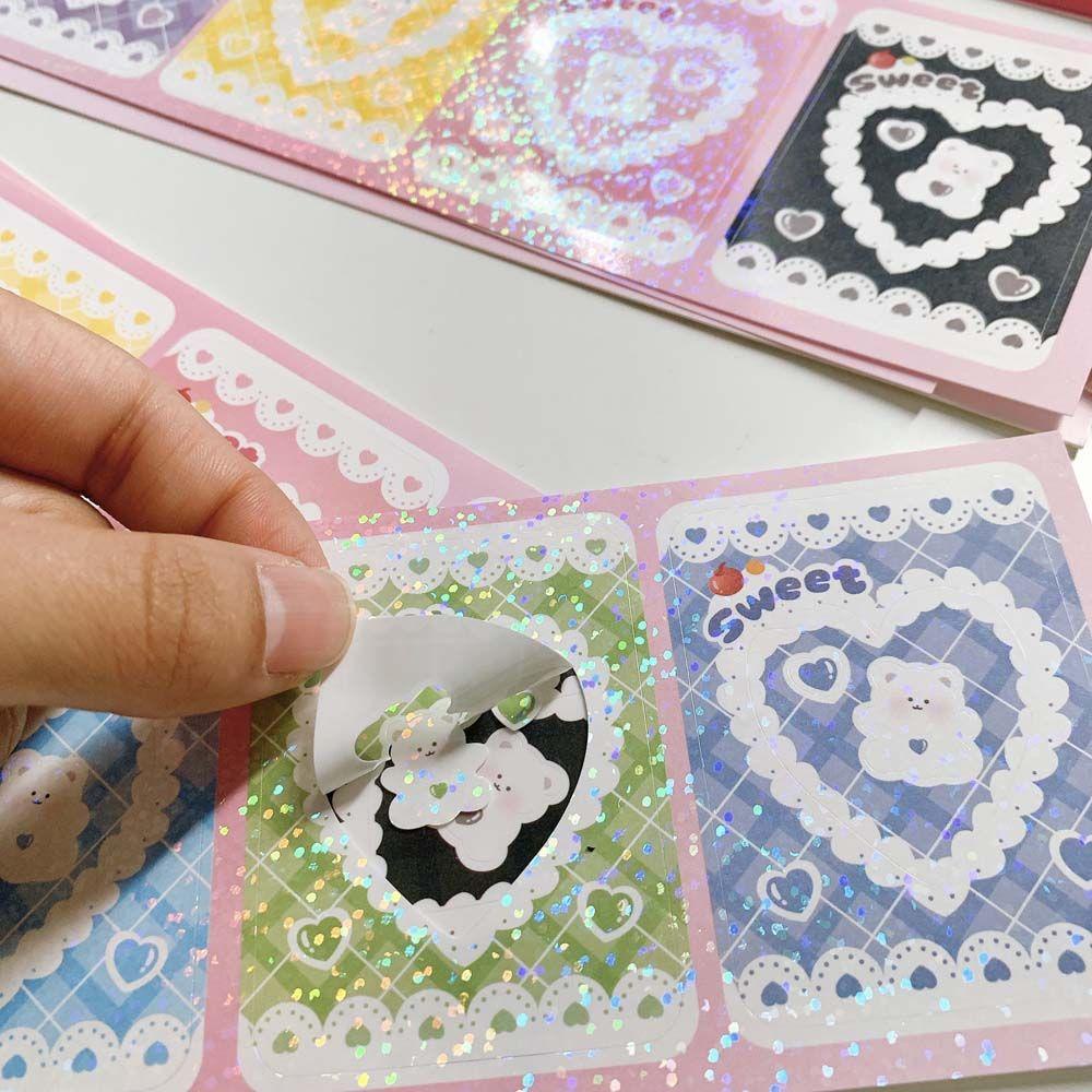 Miếng Dán Trang Trí Khung Ảnh Họa Tiết Trái Tim Kiểu Hàn Quốc Dễ Thương Xinh Xắn