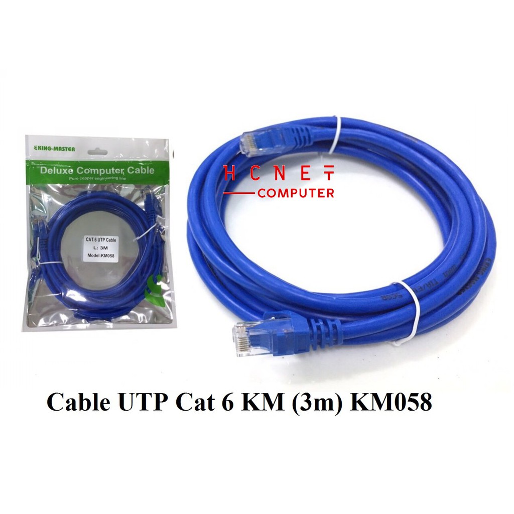Cáp Mạng Lan Internet KingMaster Chuẩn CAT6 UTP Dài 3m