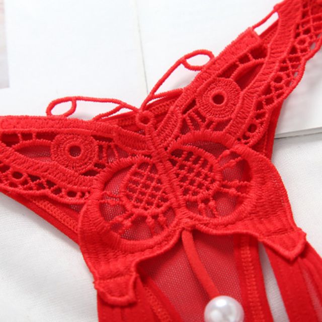 Quần lót ren Khe rỗng đính hạt Sexy QLN08_NuciFera