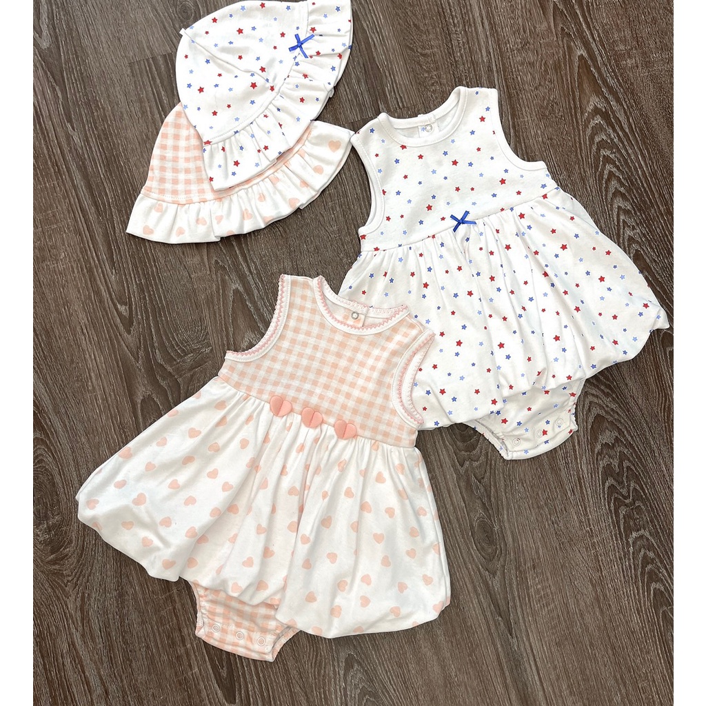 Set bodychip Litte me kèm mũ bé gái