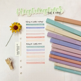 Bút Highlight 2 Đầu Dạ Quang Màu Morandi