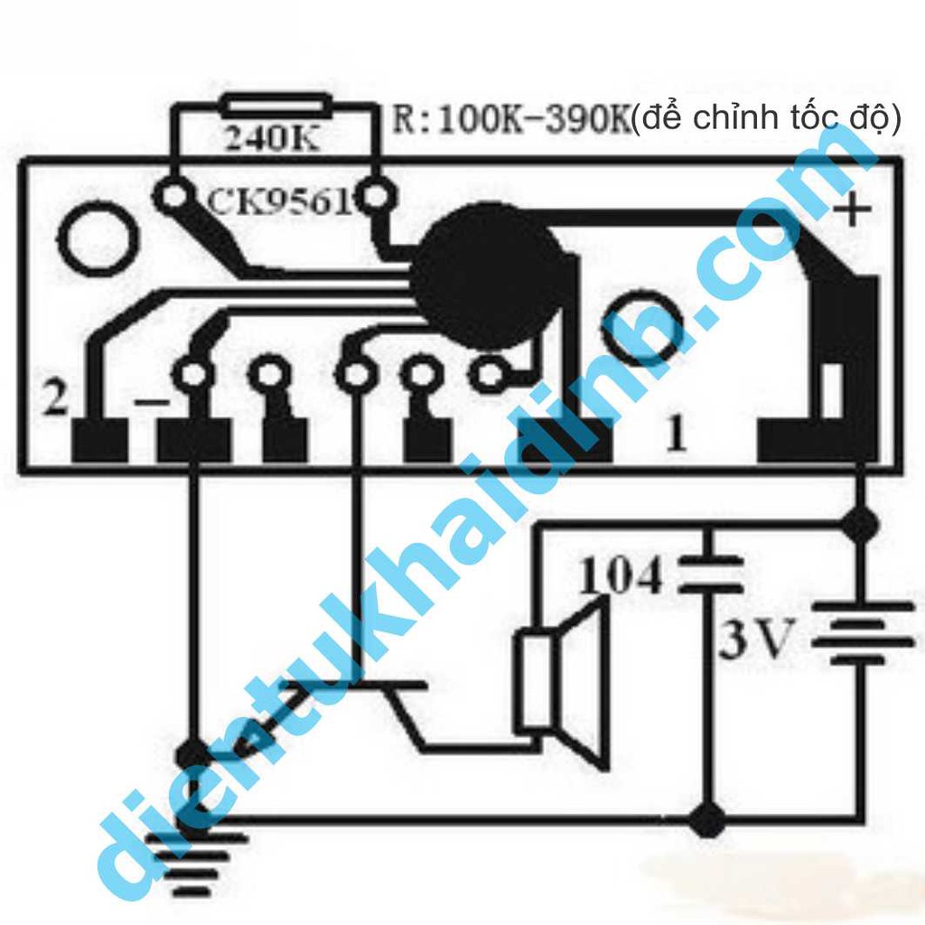 Module Phát Nhạc KD9561, nhiều tiếng khác nhau  kde2198