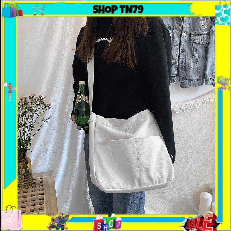Túi xách nữ rẻ đẹp vải canvas 2 hộp có khóa kéo , túi con phong cách Hàn Quốc thích hợp cho nam lẫn nữ.