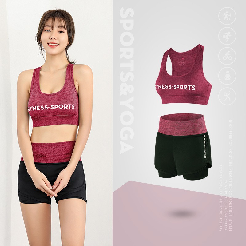 Bộ đồ tập Gym ( KENZI-23 ) Set quần đùi short thể thao và áo bra thể thao