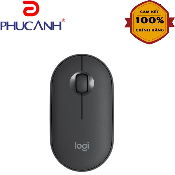 [Giá rẻ vô địch]Chuột không dây Logitech Pebble M350 silent Màu đen (Bluetooth, Wireless )-Hàng chính hãng, BH 12 thán