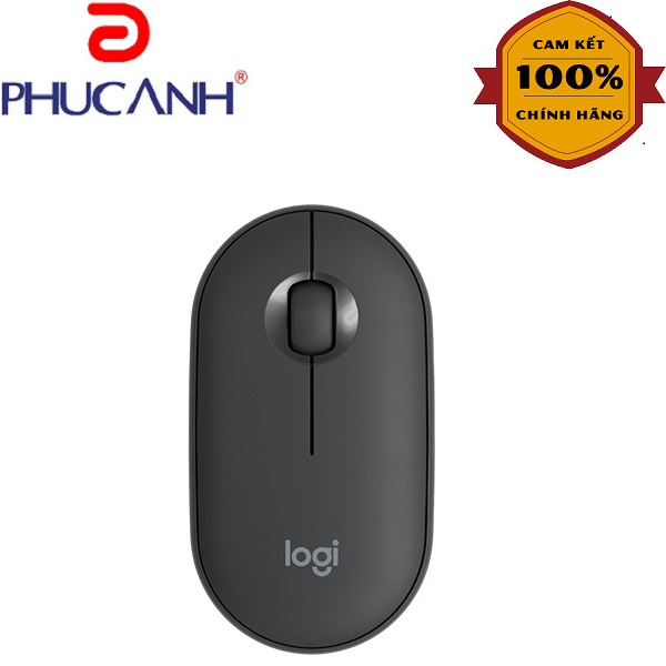Chuột không dây Logitech Pebble M350 silent Màu đen -Hàng chính hãng, BH 12 thán