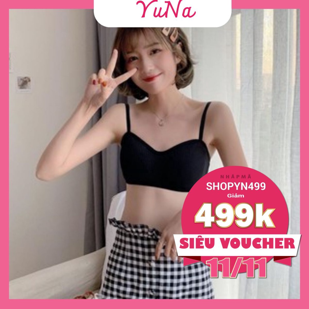 Áo ngực hai dây thun gân thời trang siêu đẹp, phụ kiện thời trang Maika | BigBuy360 - bigbuy360.vn