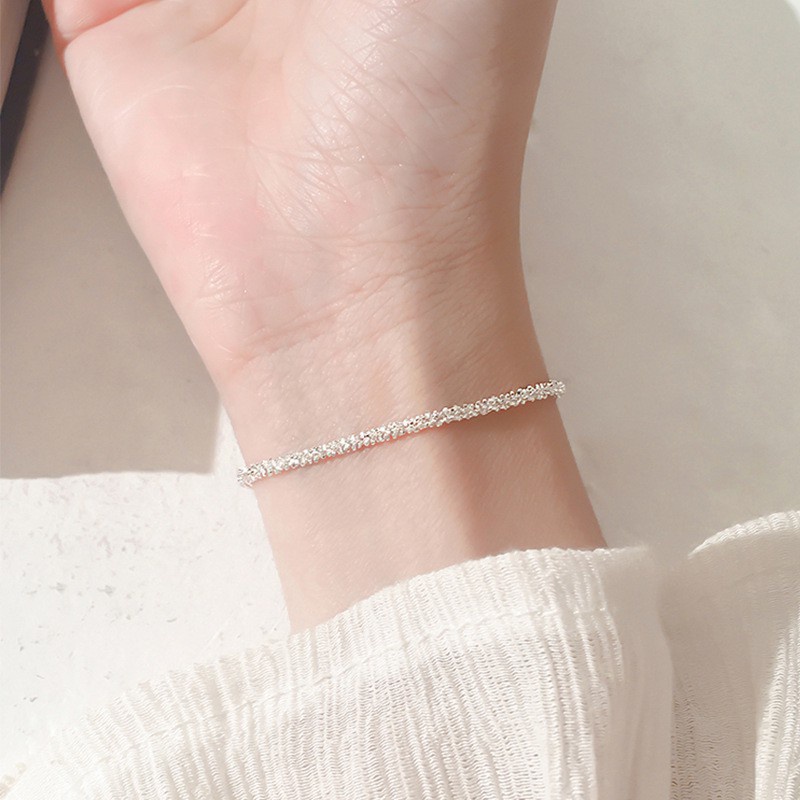 s925 sterling silver bracelet simple design, gypsophila bracelet, classic and elegant