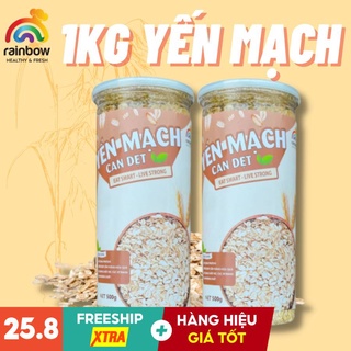 Combo yến mạch hữu cơ nguyên chất rainbow - yến mạch úc tươi - cán dẹt - giàu chất xơ