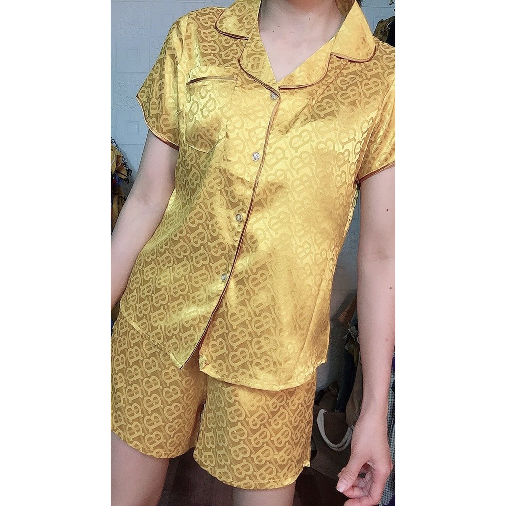 Bộ pijama gấm đùi mặc nhà