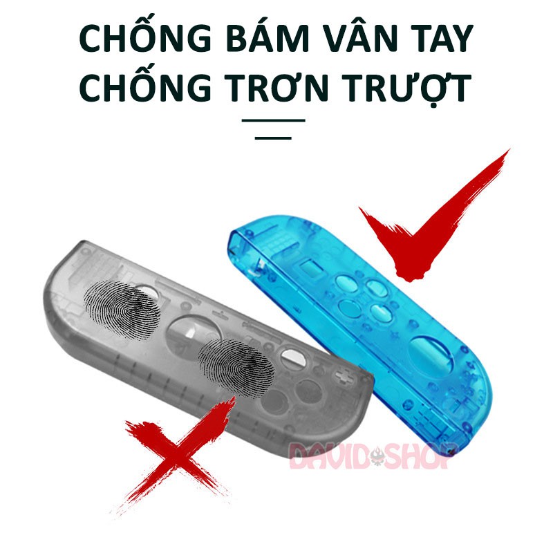 Vỏ Joy-Con trong suốt nhiều màu cho Nintendo Switch