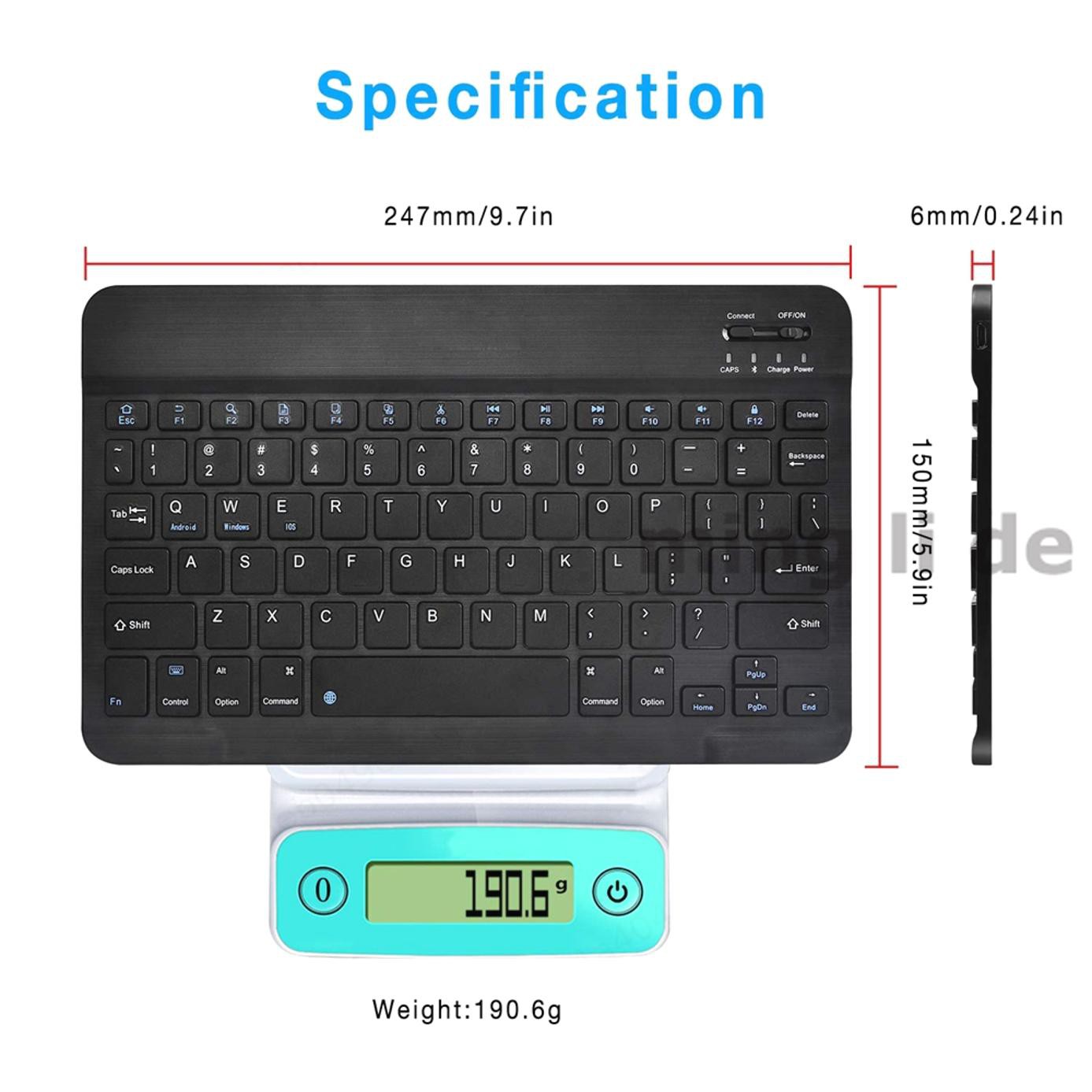 Bàn Phím Bluetooth Không Dây Mini Siêu Mỏng Cho Laptop Ipad Apple Mac Tablet Smartphone For Ios Android Windows